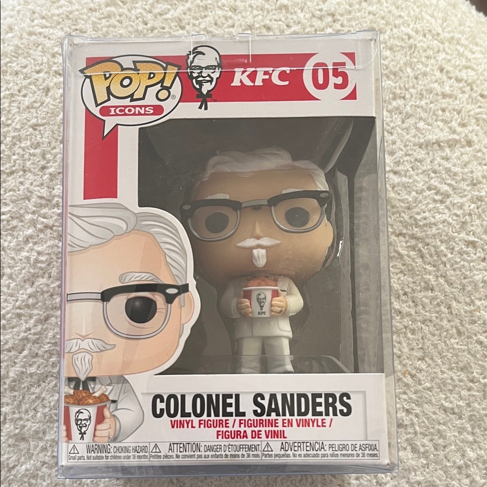 Funko Pop! Icons Colonel Sanders Vinyl Figure - White and Black